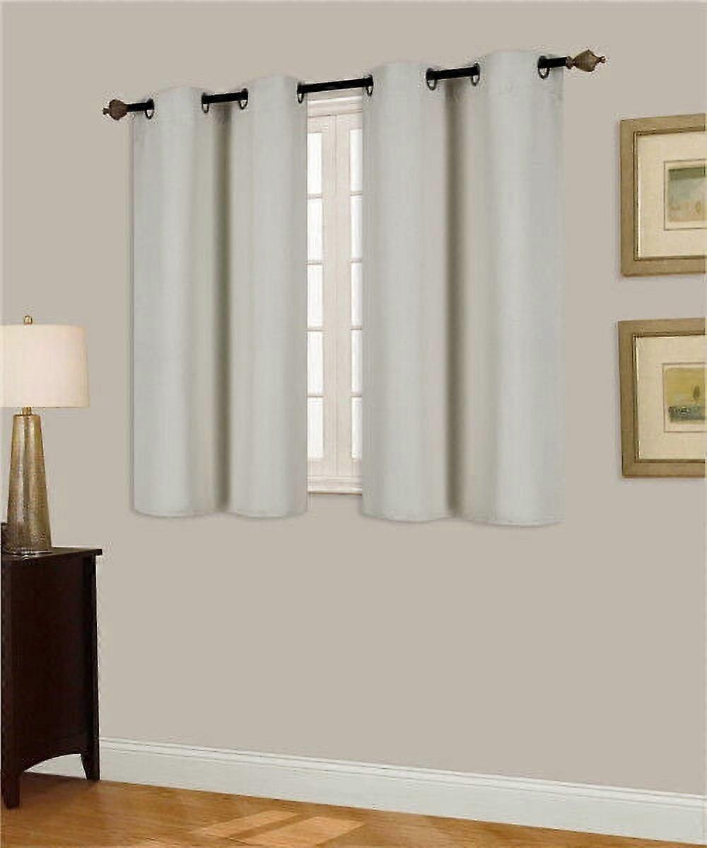 1 PANEL SOLID THERMAL 100% BLACKOUT GROMMET BATHROOM WINDOW CURTAIN DRAPE 54 K54