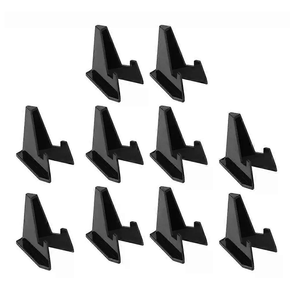 10PCS Black Acrylic Versatile Triangle Display Stand Commemorative Coin Display Stands Card Storage Rack Home Supplies Decor