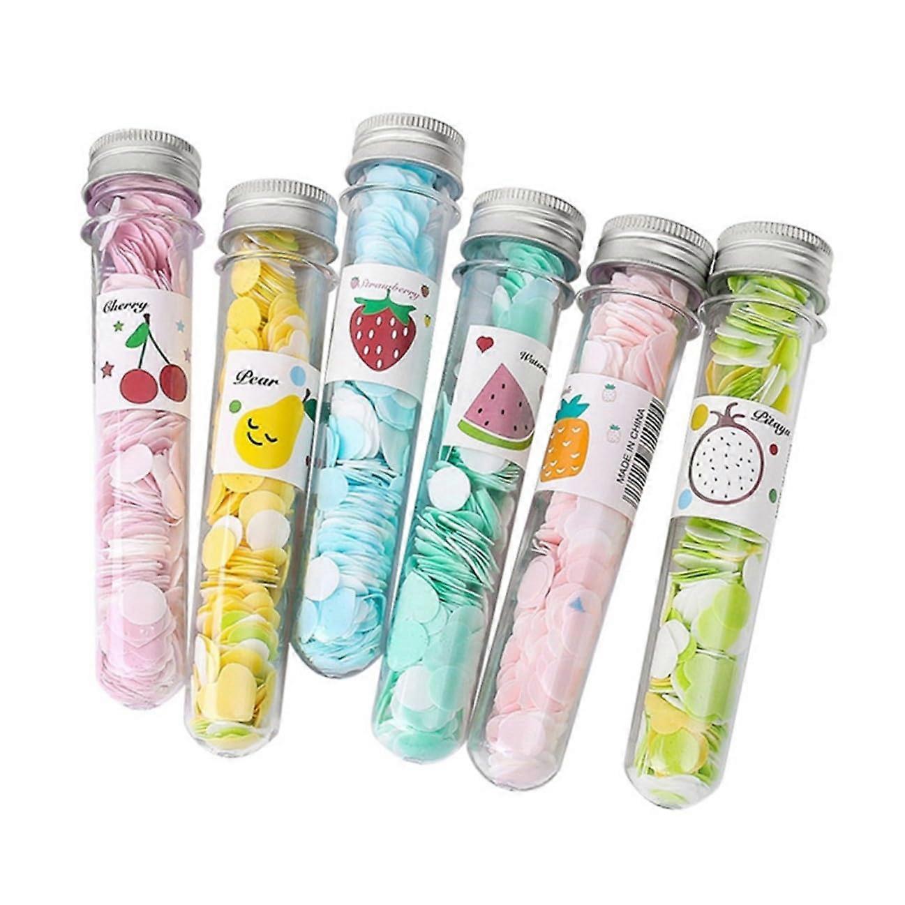 Soap Sheets 6Pack Portable Disposable Travel Camping Hiking Hand And Face Wash Safe Material Random Fruit Pattern