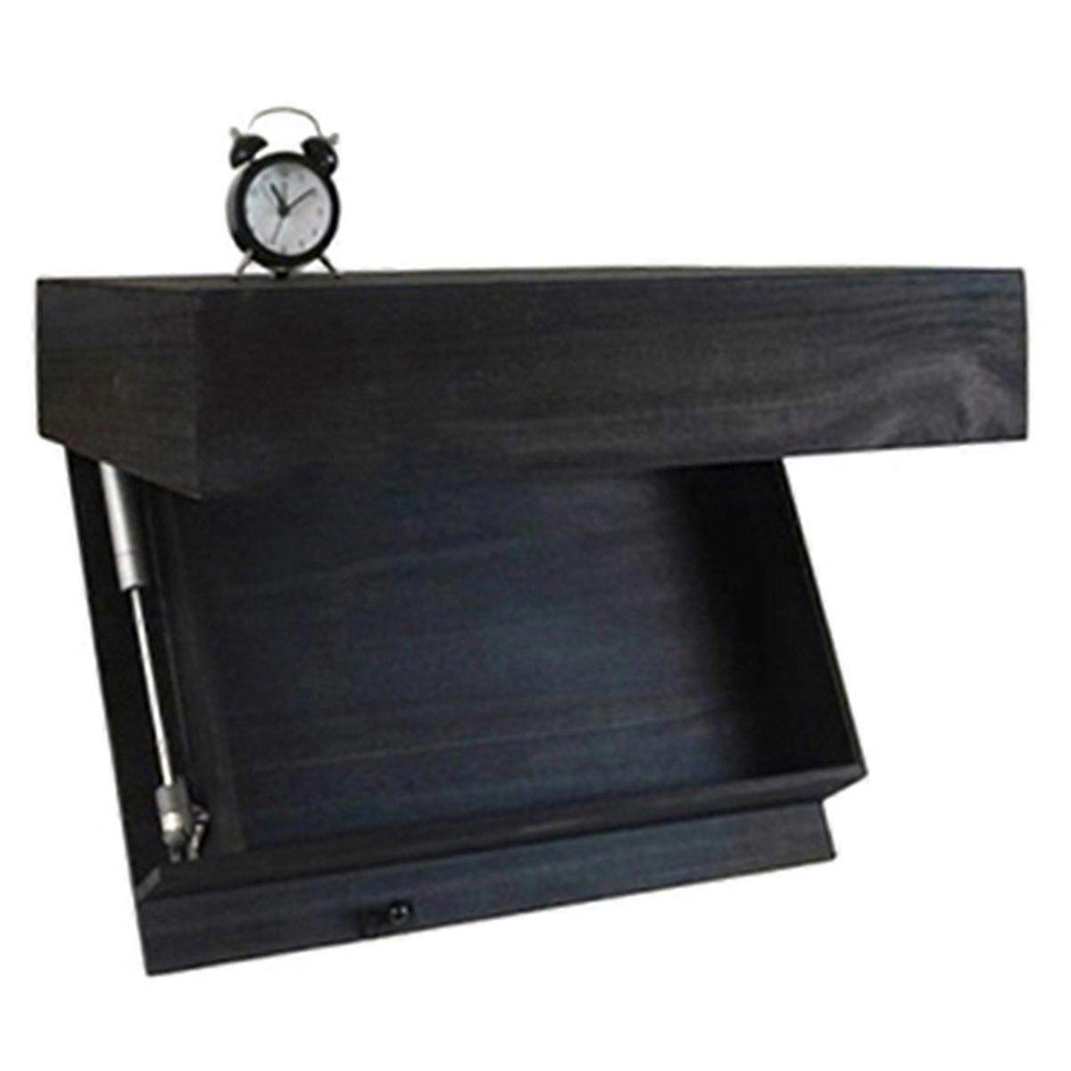 Magic Flap Wall Shelf with Hidden Secret Compartment Concealed Floating Shelf Wall-Mounted Storage