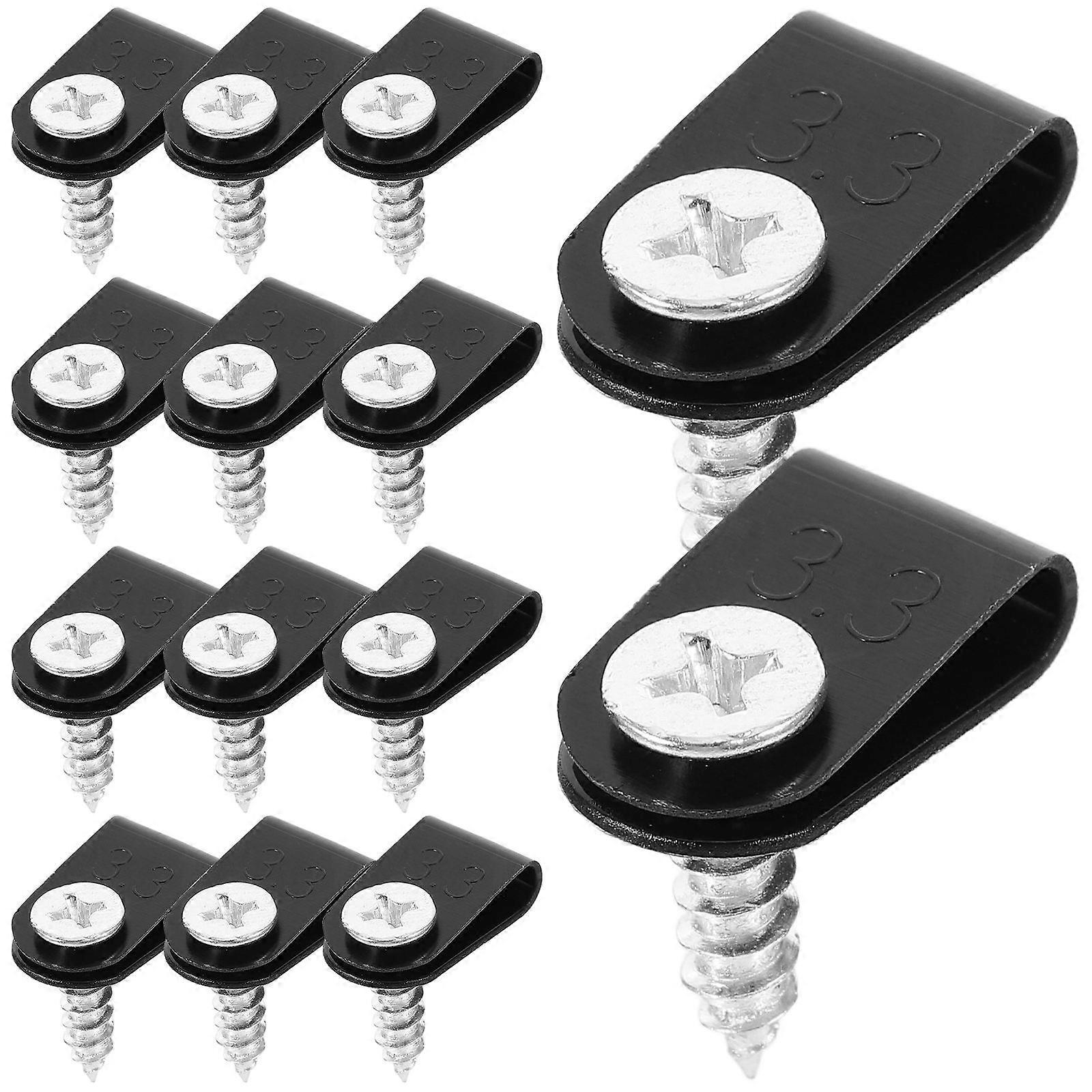 Black Nylon Cable Clips Wire Clamps for Reliable Wire Fixing 100Pcs