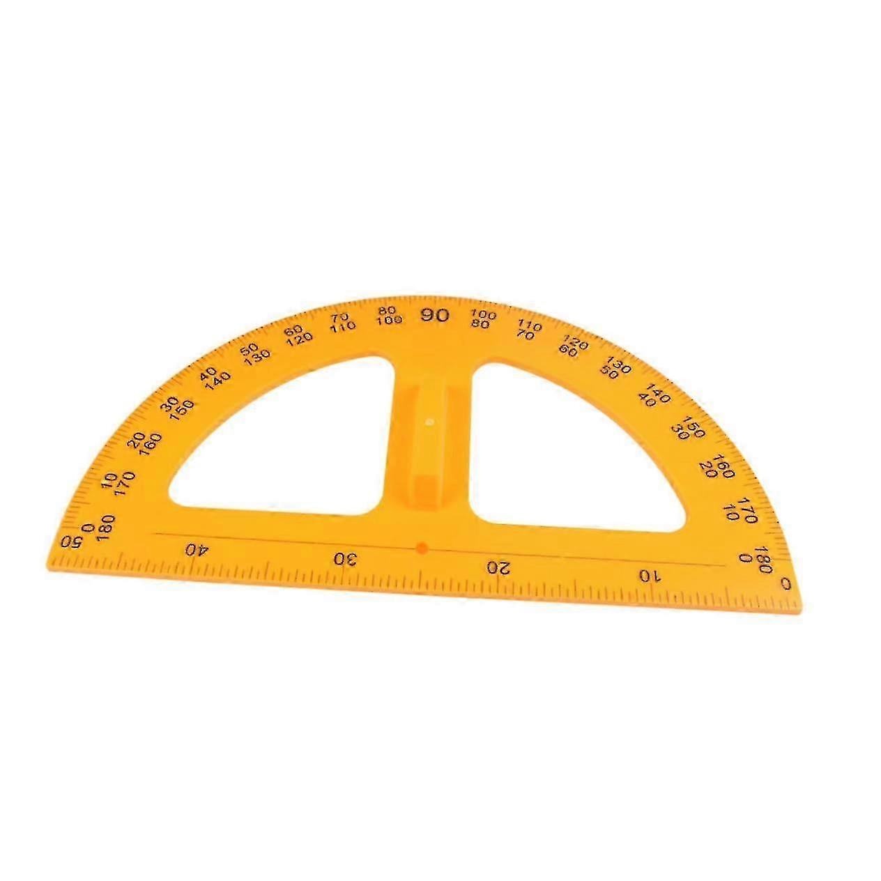 Protractor School Stationery Teaching Tool Geometry Ruler Drawing Tools Yellow