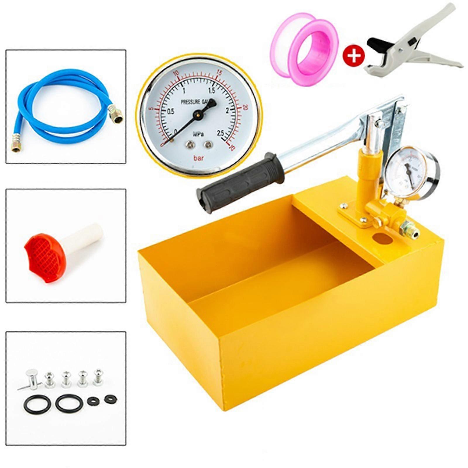 Multipurpose Manual Pressure Gauges Pump For Plumbing and Heating Pipework And In Floor Hydronic Heating System Checks Multicolor