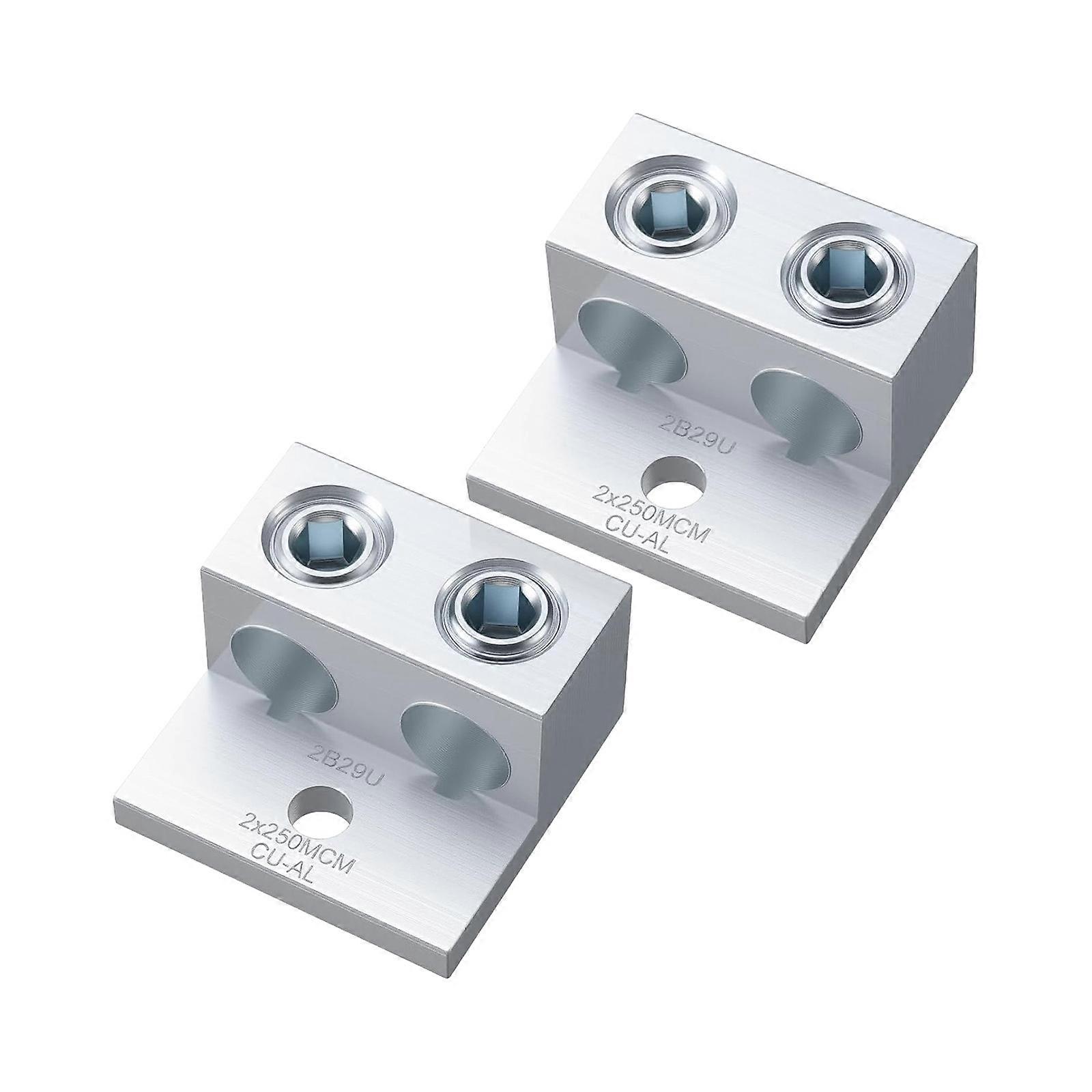 Heavy Type Aluminum Double Hole Terminals Lugs Set Impact Resistant Electrical Grounding Component Multicolor