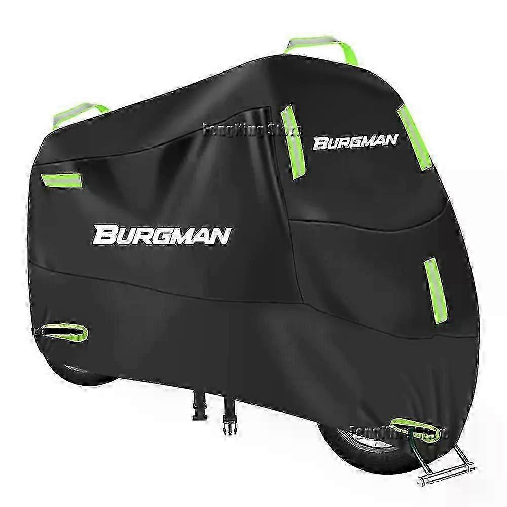 لغطاء دراجة نارية Burgman 650 125 AN400 AN650 AN SKYWAVE 400 واقي من الأشعة فوق البنفسجية واقية من الغبار مقاوم للثلوج في الهواء الطلق غطاء مقاوم للماء للمطر 3XL ل 220 سم أسود SZR