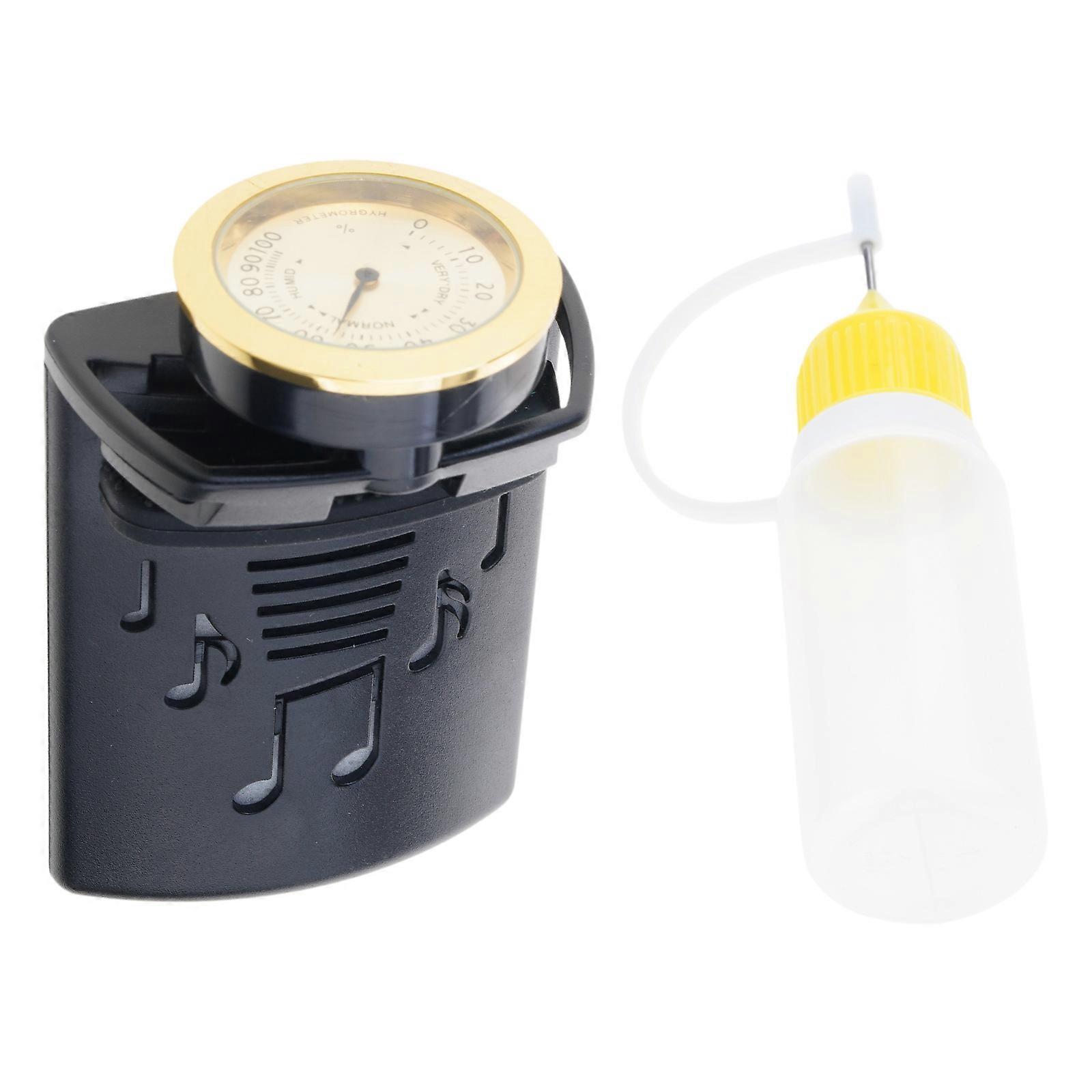 Acoustic Guitars Instrument Humidifier with 10ml Bottle Hygrometer Sponge Design Prevents Wood Cracking and Shrinking Multicolor