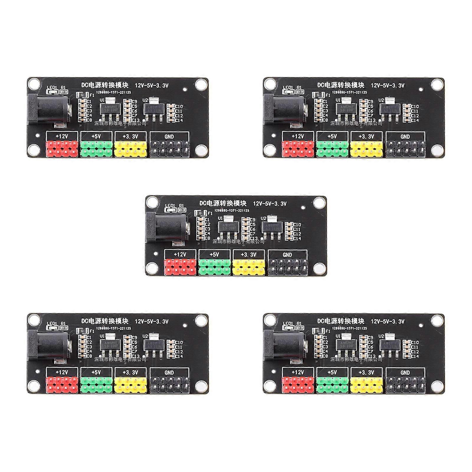 Multi Output Power Supply Module 12V to 3.3V 5V 12V Conversion Multi Electricity Conversion Low Power Module Replacement Multicolor