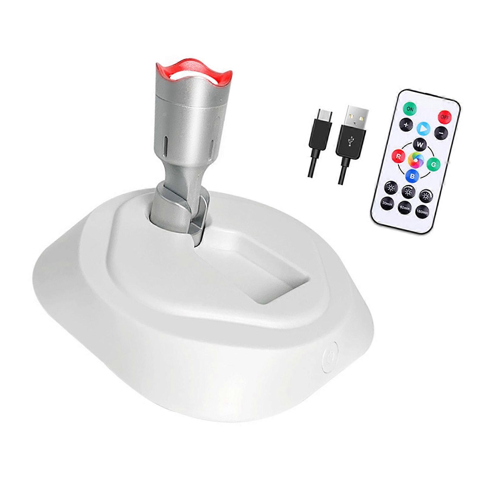 LED Wireless Spotlights Remote Control16 Color change Dimmable LED Lights with Timer Function Indoor Decorative Light  White