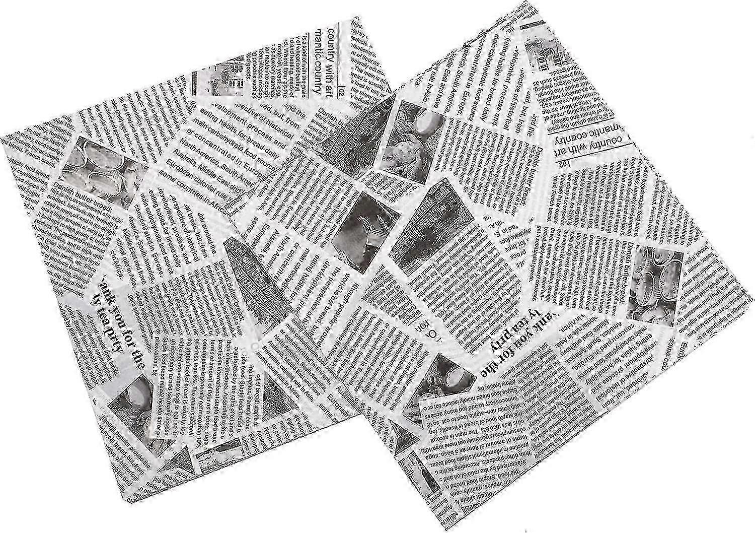 100 Sheets Of Greaseproof Paper, Patterned Pad Paper, Grease Latch Fries, Hamburger Placemat Paper, Snack Tray 18*18cm