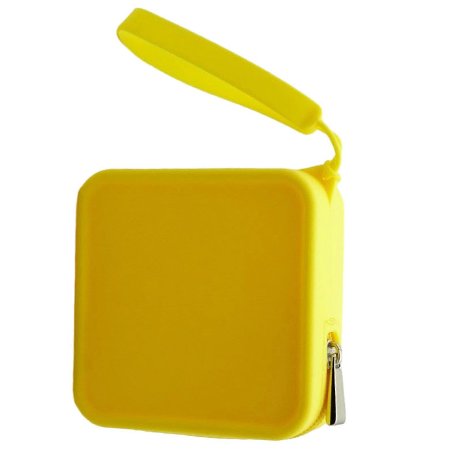 حقيبة فرشاة مكياج تخزين متعددة الاستخدامات سيليكون للماء الحقيبة جيب حقيبة مستحضرات التجميل محفظة عملة للنساء حقيبة مكياج السفر أصفر فاتح