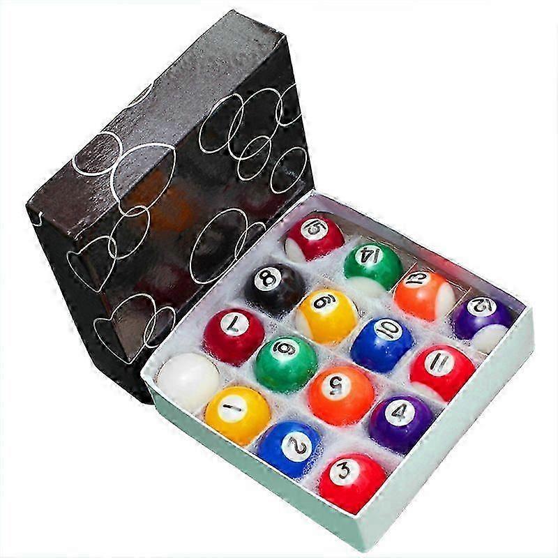 Professional 25mm Children Table Balls Set Resin Small Pool Cue Balls Full Set 16 Pcs Mini