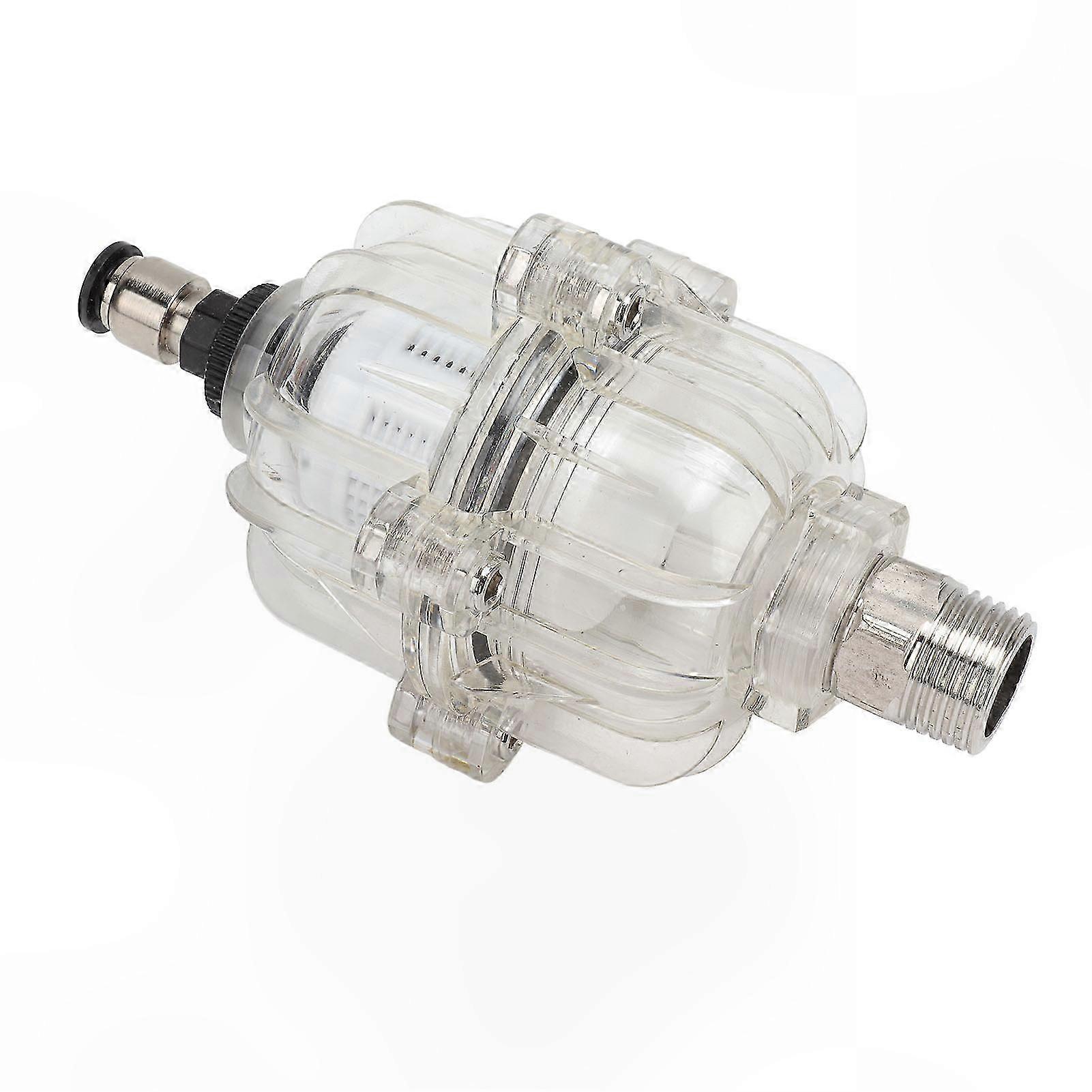 Transparent Air Compressor Filter with Oil Water Separator and Automatic Drain Valve, 1/2 Inch Connection, Pressure Range 0.3-1.2MPa