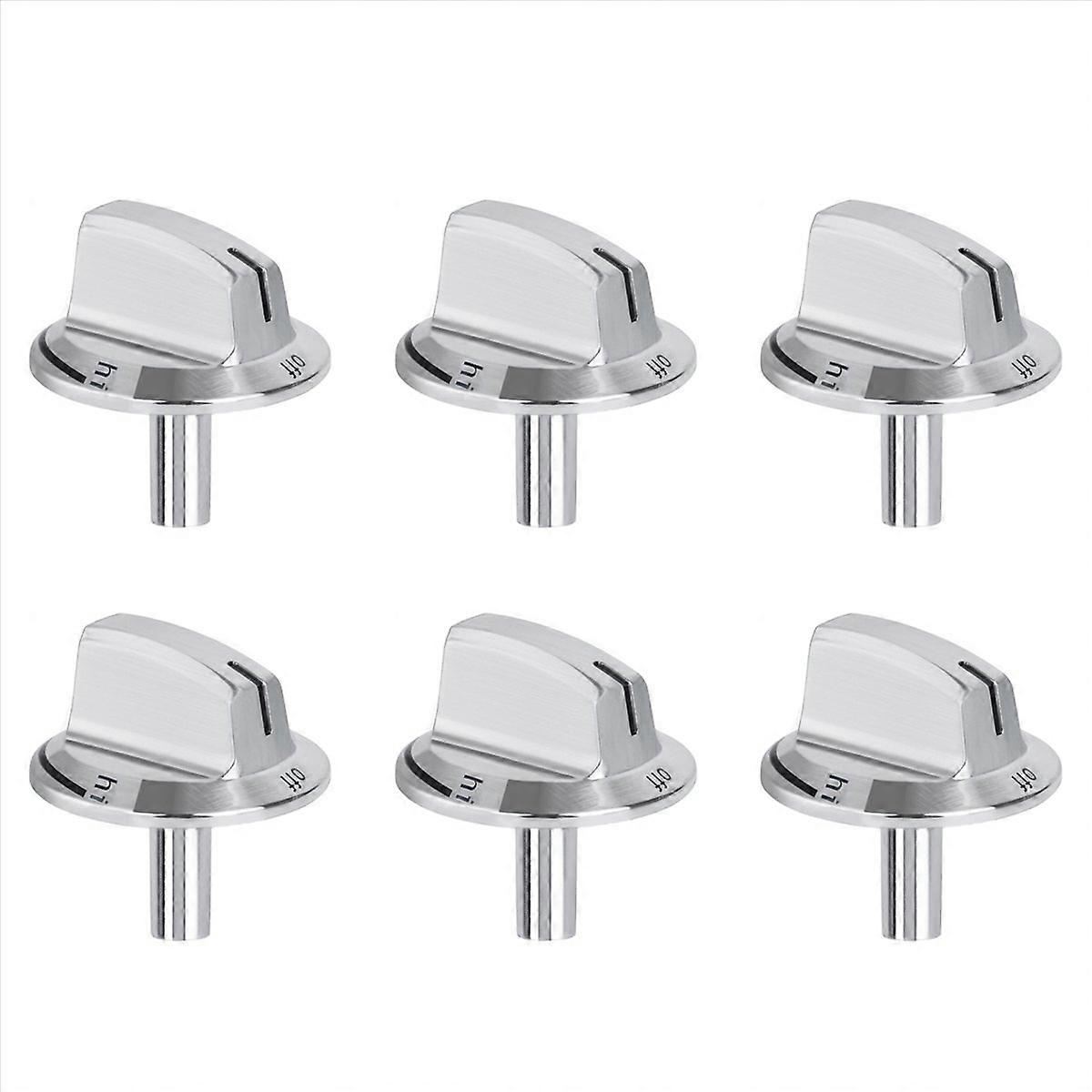 6 PCS Upgrade 5304525746 Long Stem Stove Knobs Replacements, Compatible Stove Range Oven Knobs