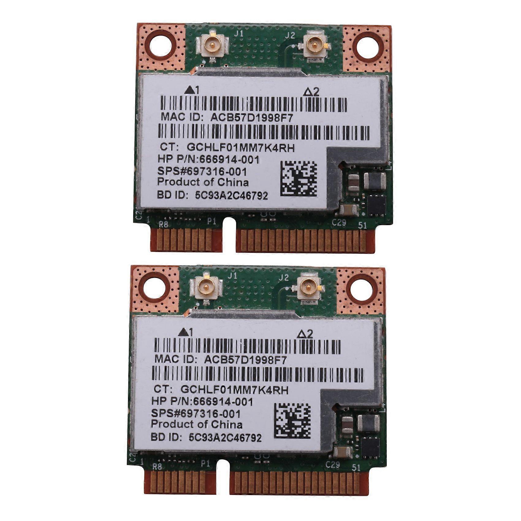 2X Dual Band 802.11A/B/G 300Mbps Wifi Wireless Card Bluetooth 4.0 Half MINI PCI-E Notebook Wlan 2.4G