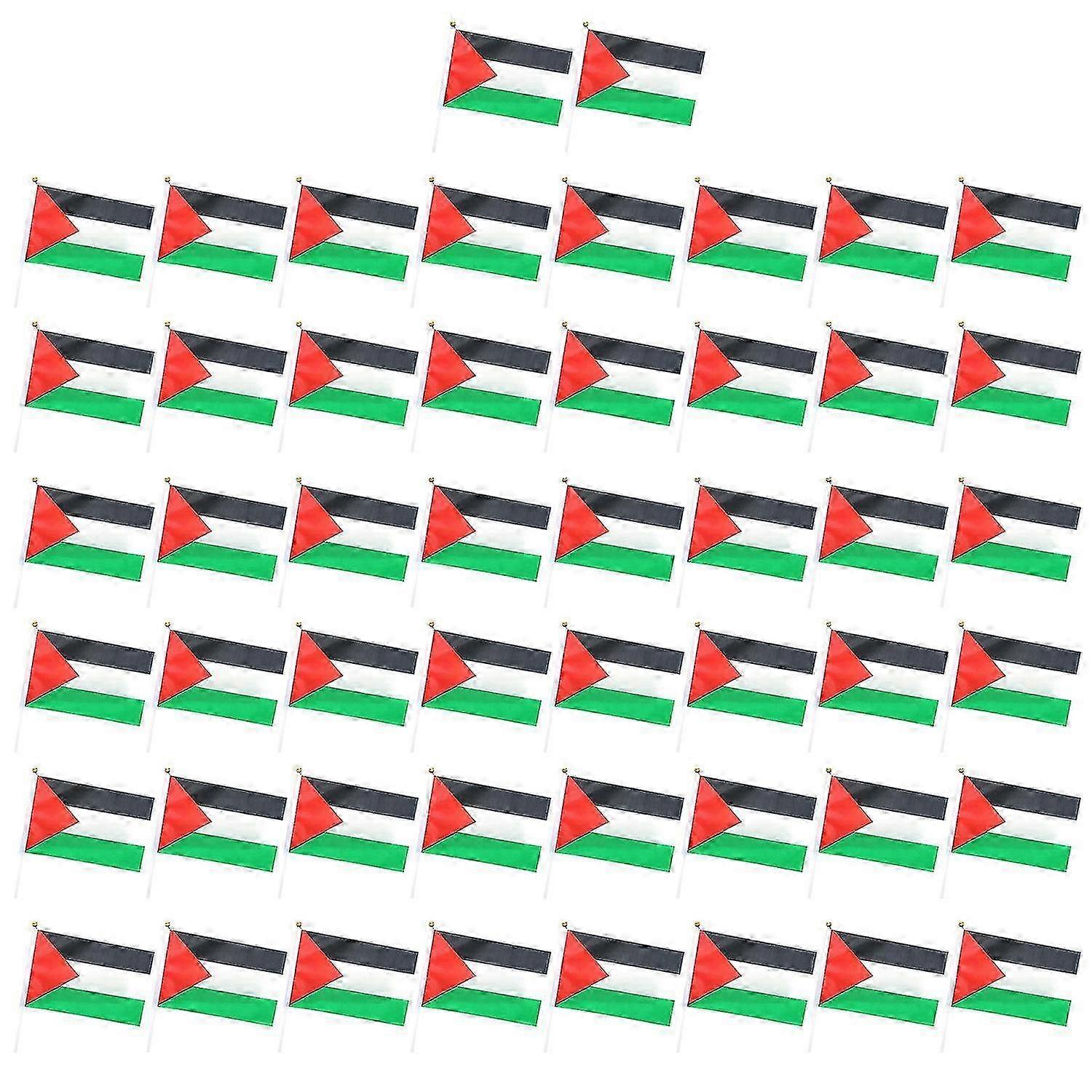 Hand-Held Mini Palestine Flags with Poles compatible with Waving