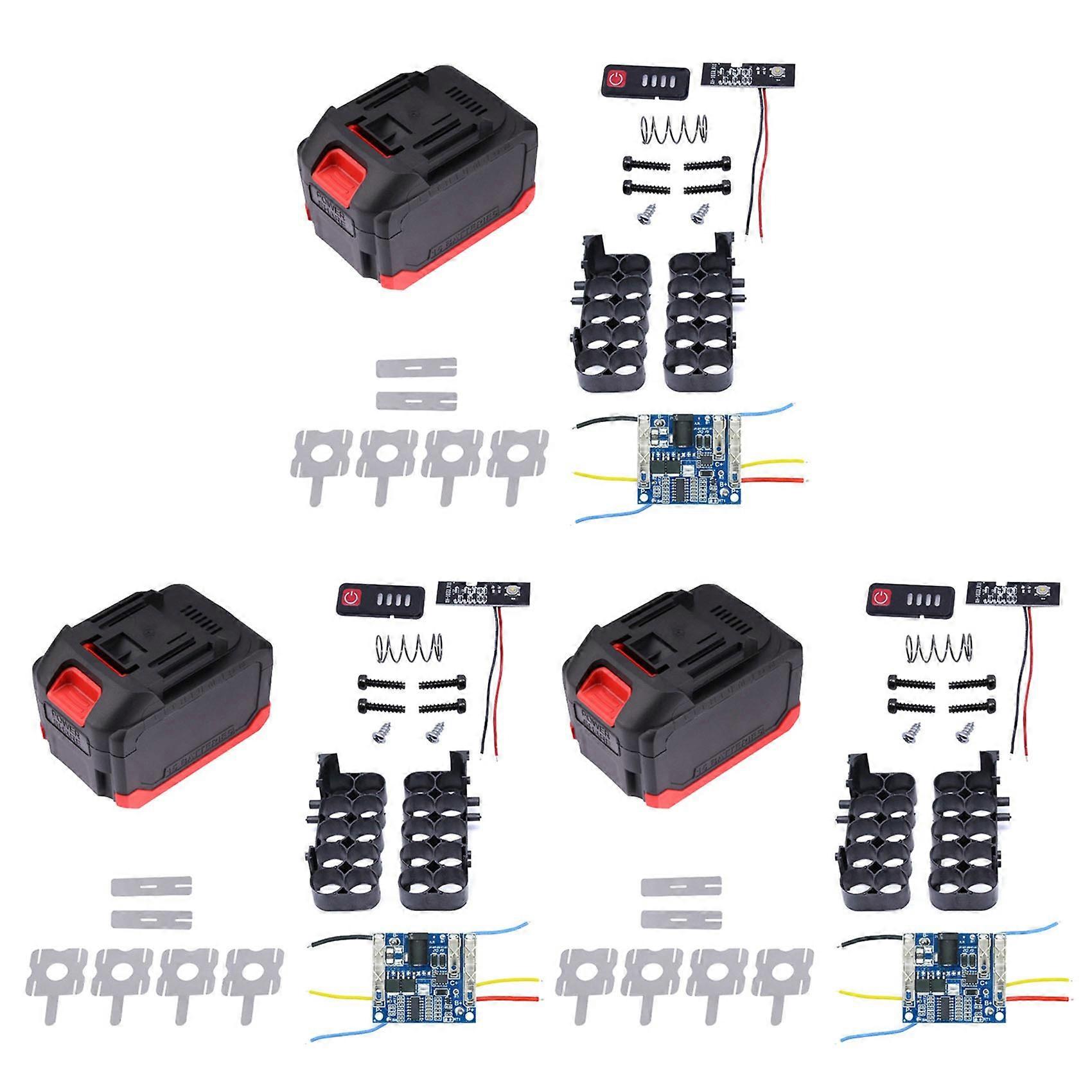 3X Battery Case Storage Box Shell PCB Charging Board for Makita Power Tools 21V Charge Voltage Replace Part 10 Cores