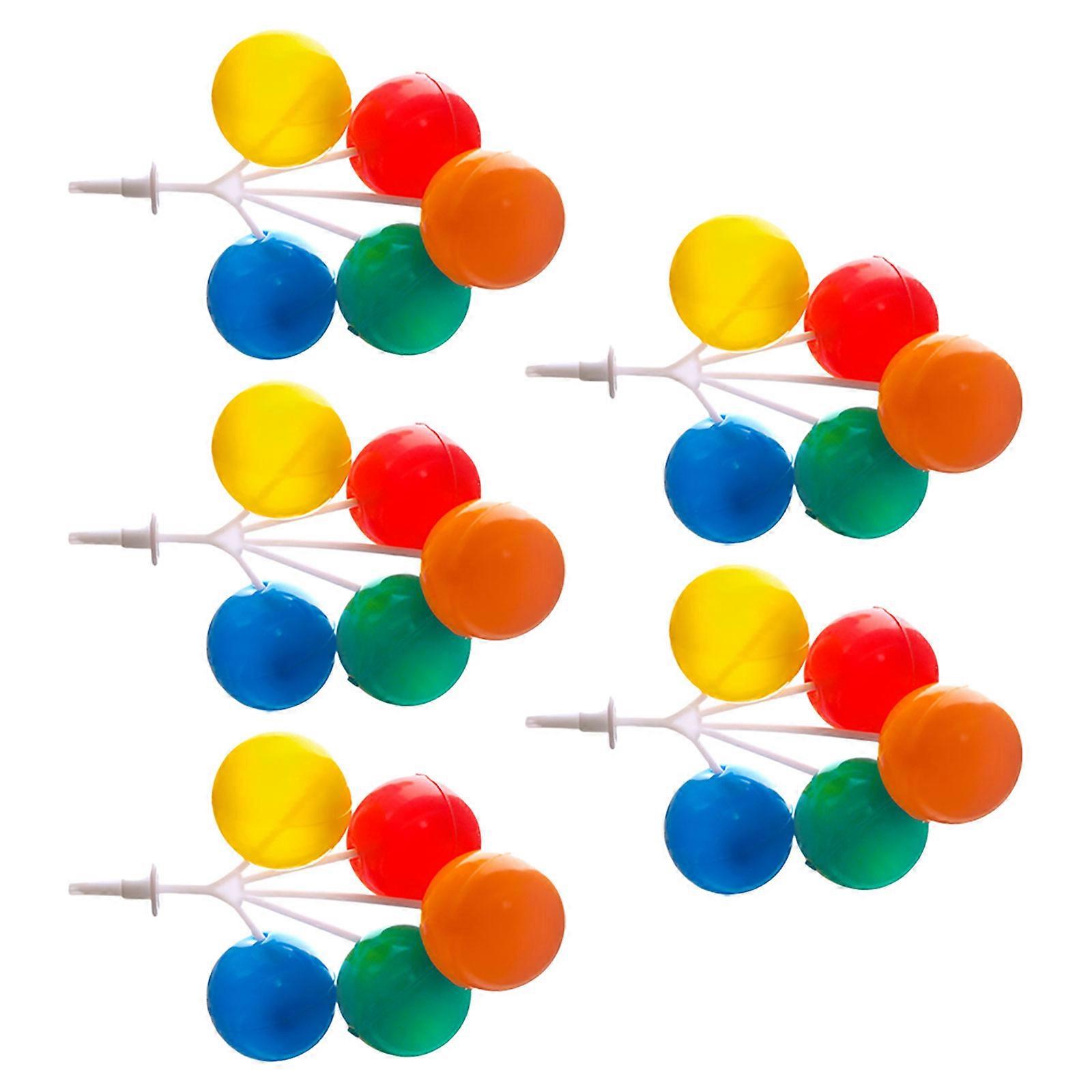 5PCS Colored Plastic Balloon Cake Decor Funny Cake Topper Decorative Cake Pick