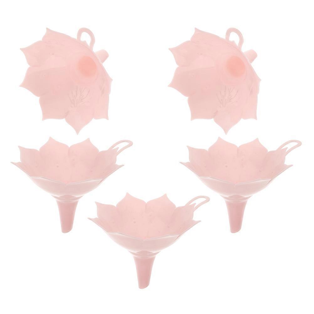 Kitchen Use Funnel Wide Opening Plastic Funnel for Liquids 5Pcs Pack