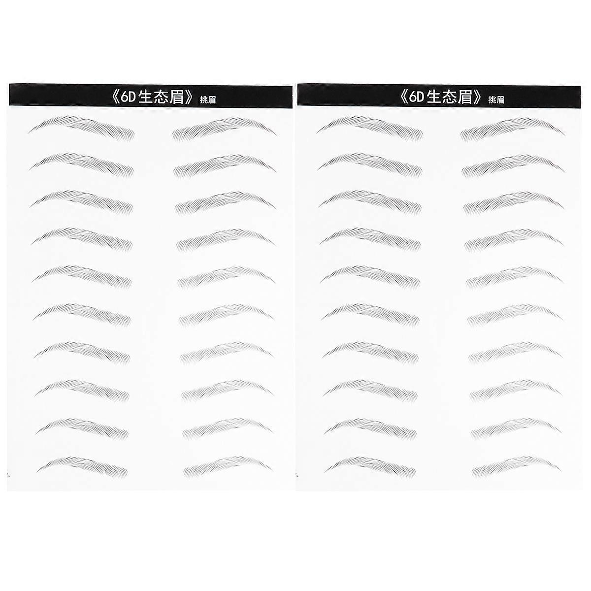 Simulation Eyebrow Sticker for Raise Eyebrow 6 Sheets 20Pairs Waterproof