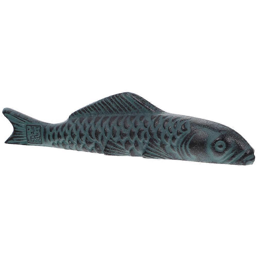 Cast Iron Paperweight Carp Shape for Calligraphy Practice