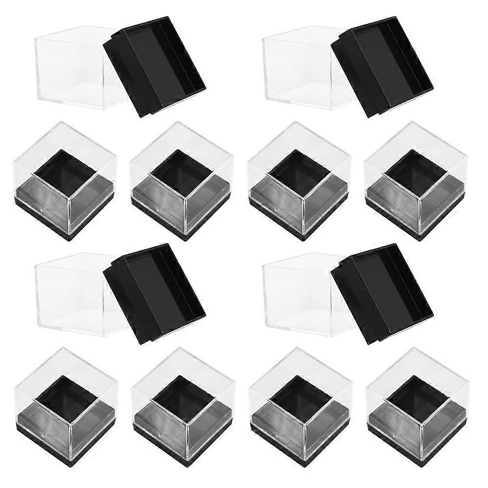 Plastic Mineral Box Mineral Specimen Storage for Display 12Pcs Set