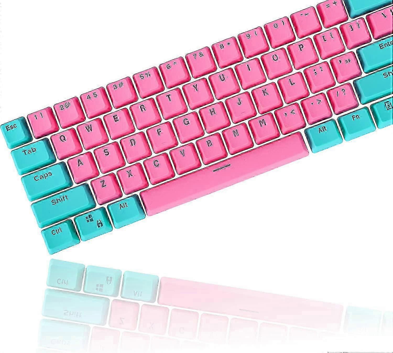 Dye-Sublimation Keycaps for 60% Keyboard, 118 Key Pudding Design Set in ASA Profile