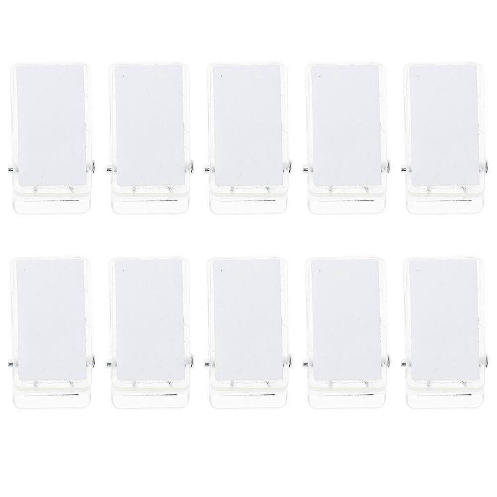 Adhesive Badge Clips Plastic Self-Adhesive Spring Clips for Daily Use 30Pcs