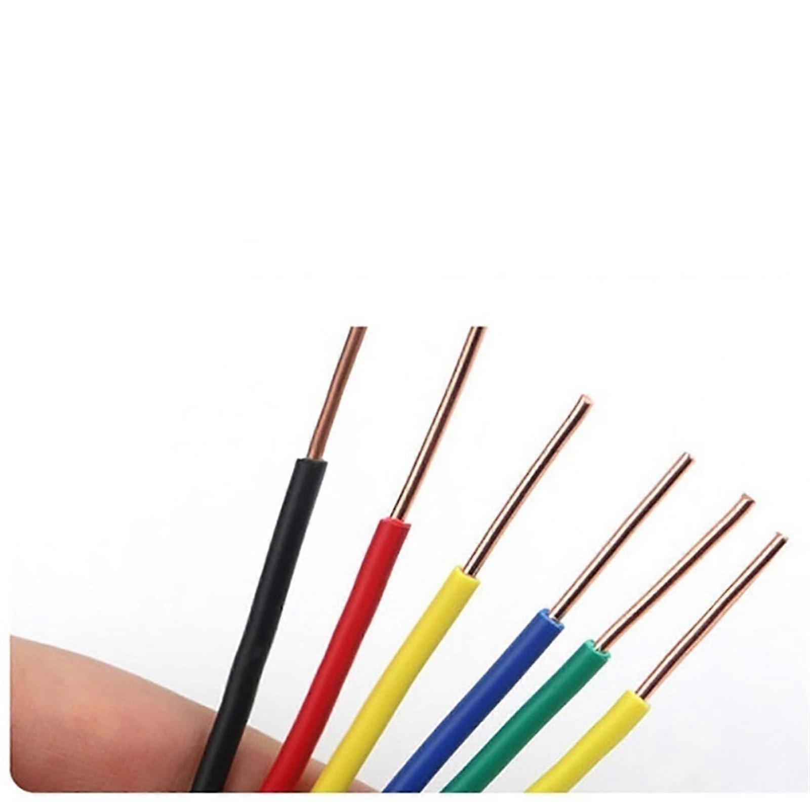 18AWG Solid Copper Wire Single Core Yellow Cable 20m  Conductivity Low Resistance 220V