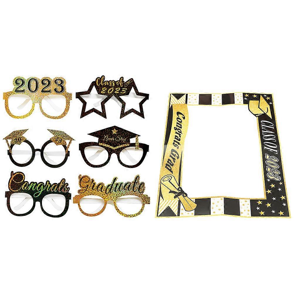 Graduation Glasses 5 Sets Cosplay Event Assorted Decoration 7Pcs