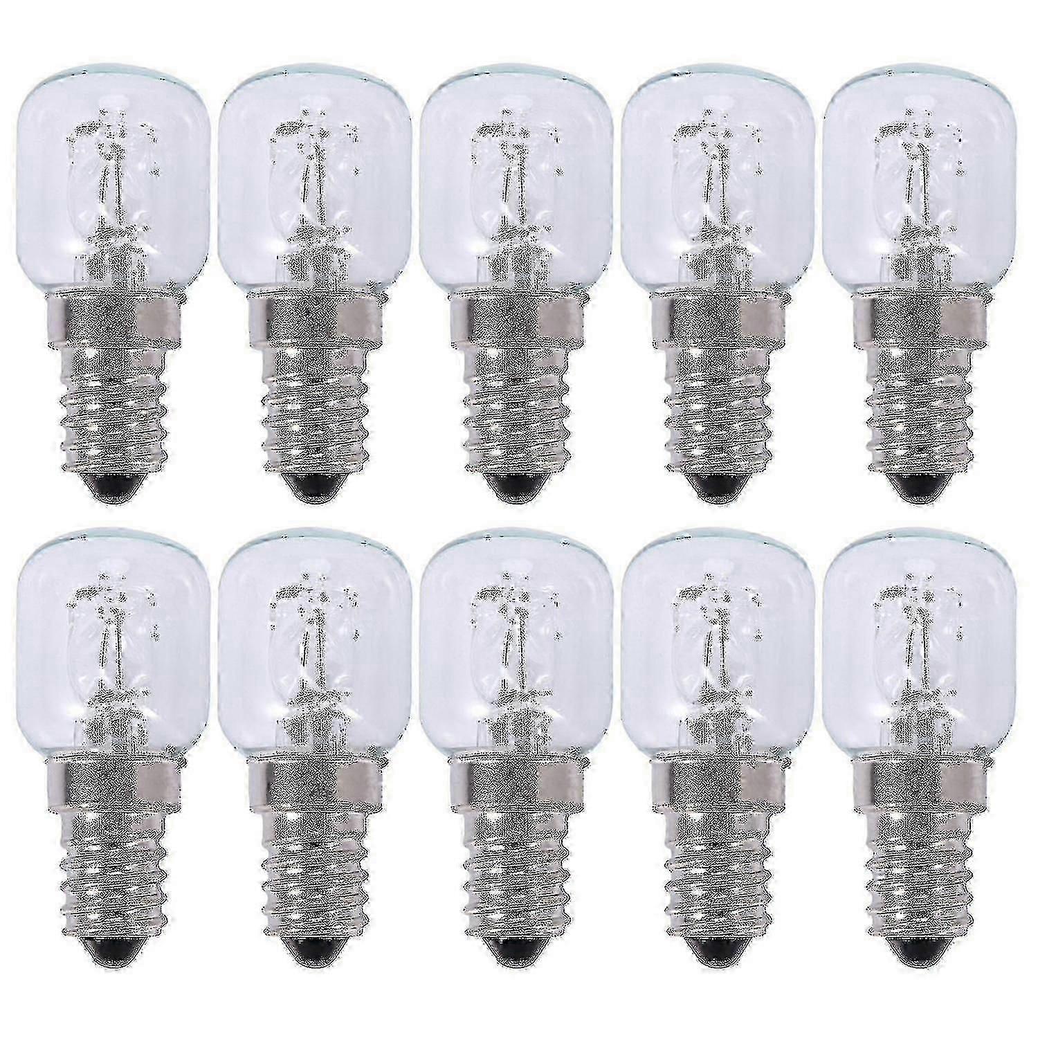 10x E14 High Temperature Bulb 500 Degrees 25w Halogen Bubble Bulb
