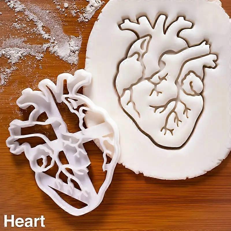 1pc Creative Plastic Human Organ Theme Biscuit Mold, Cookie Mold,DIY Party Baking Tool
