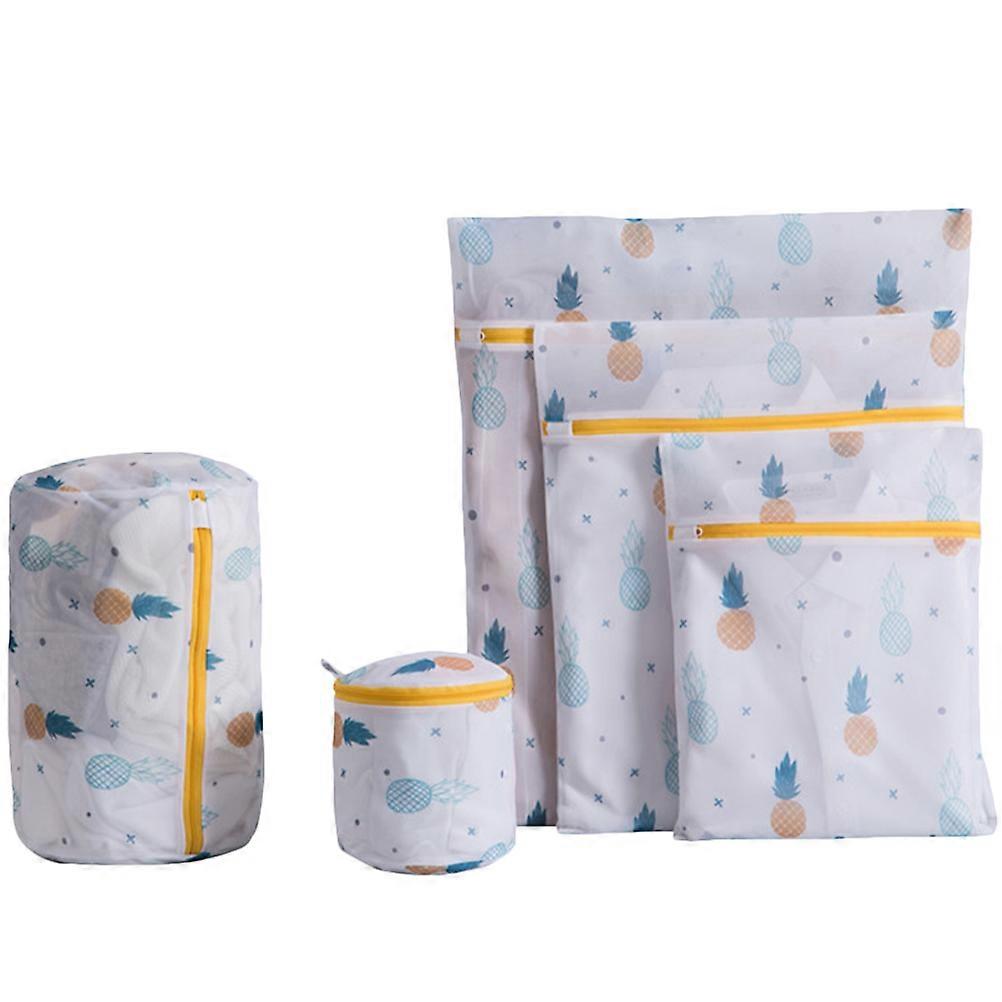 Garment Washing Bag Rectangular Shape Zipper Design For Baby Clothes And Small Items Polyester 5Pack