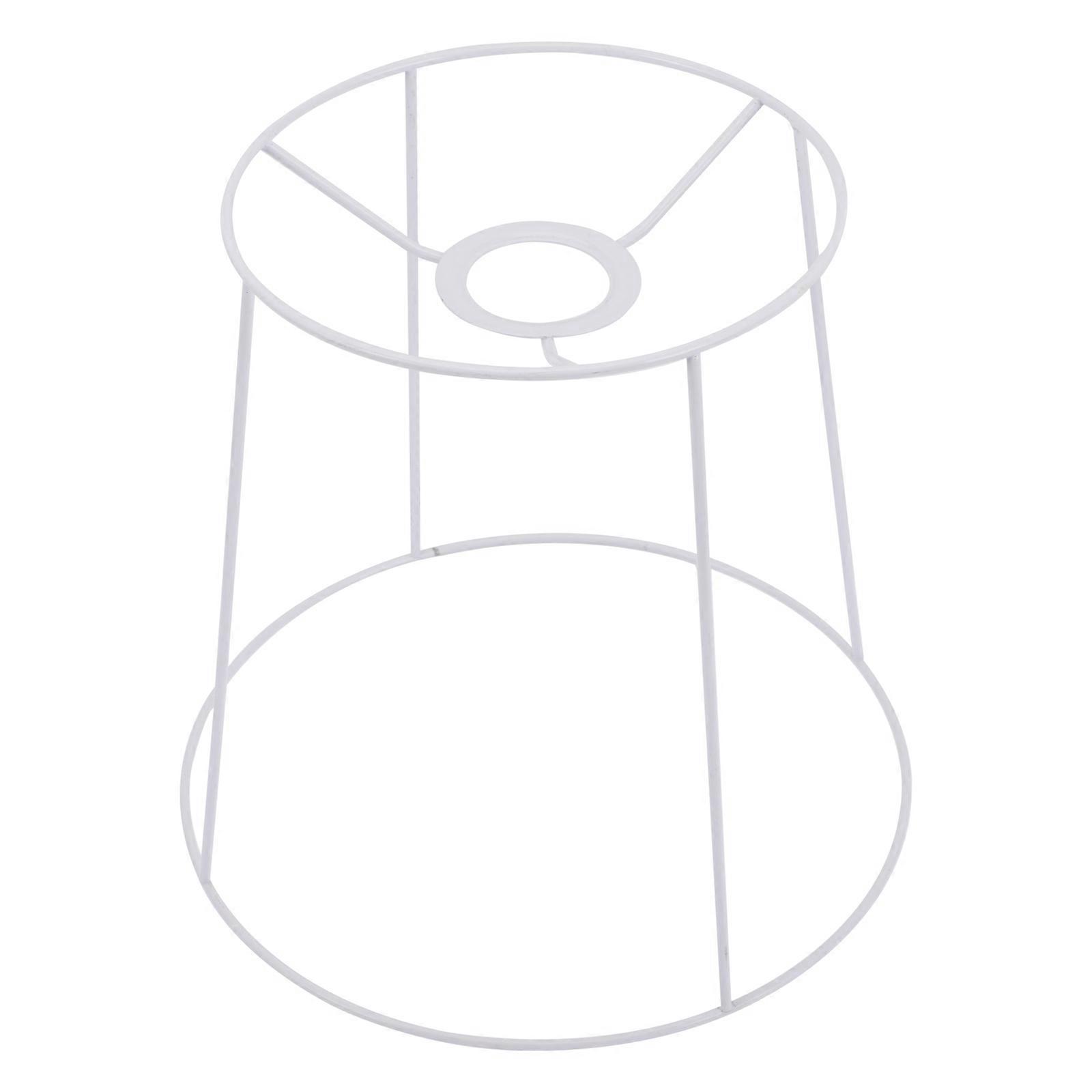 Iron Lampshade Frame Lamp Shade Bracket for Table Lamps White
