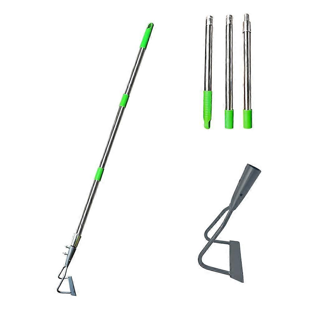 Adjustable Garden Hoe and Weeding Rake for Soft Soil, Easy Assembly Yard and Camping Tool