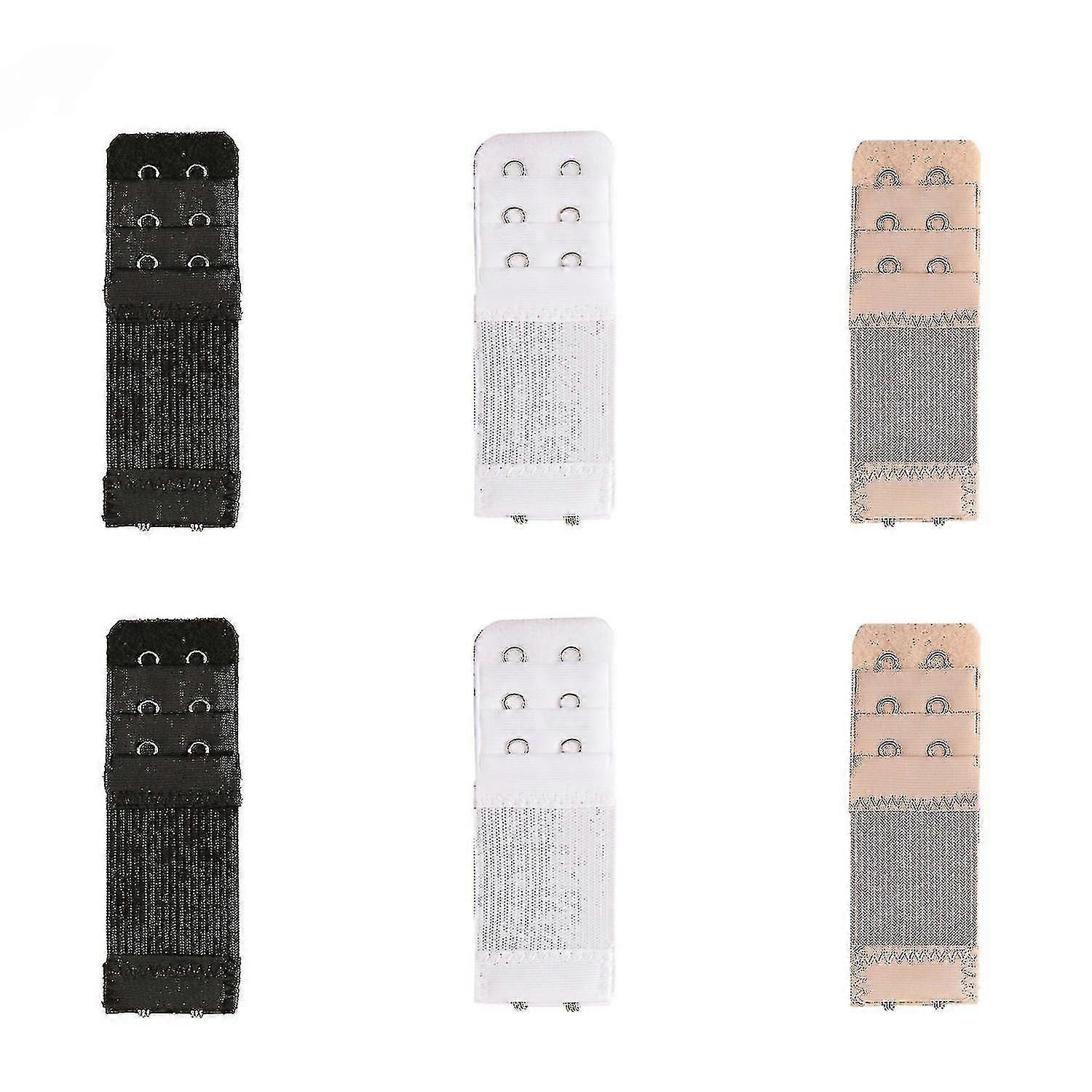 Women Bra Extender - Assorted Colors Bra Extender Straps Buckle 2 Hooks 3 Rows Elasticated 12pcs, Multicolor)