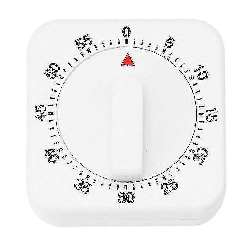 60-Minute Mechanical Kitchen Timer, Wind Up Square Alarm Clock for Cooking Baking