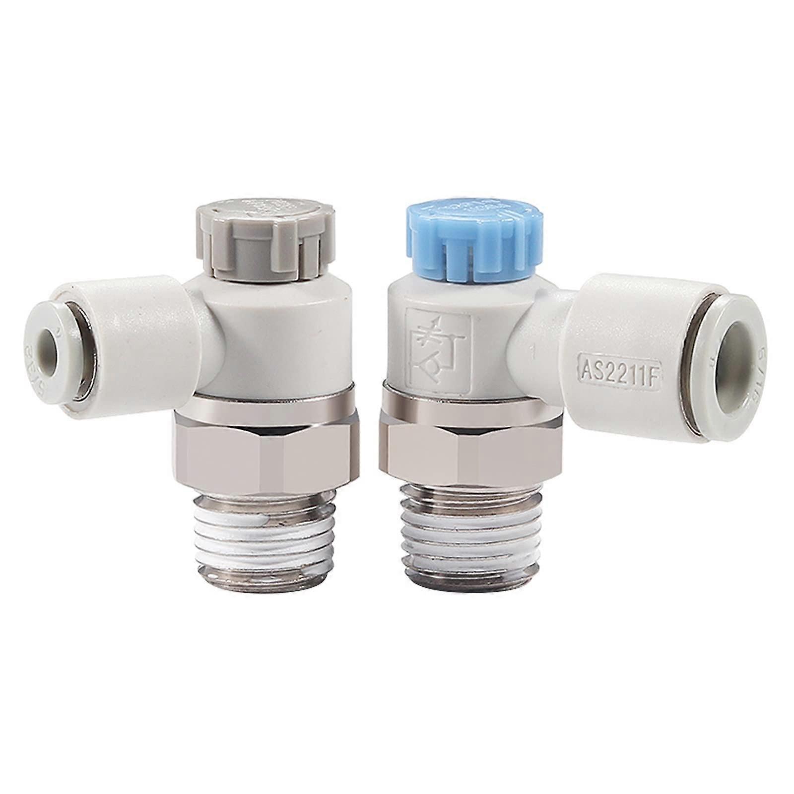 Pneumatic Flow Control Valve M5 SelfLock Air Speed Controller AS1201FM504A for PU Hose