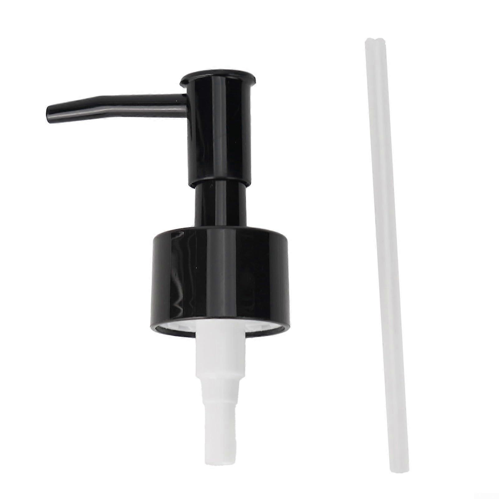Bright Black 28/400 Thread Lotion Pump Dispenser Head Leak Proof Soap Dispenser Replacement