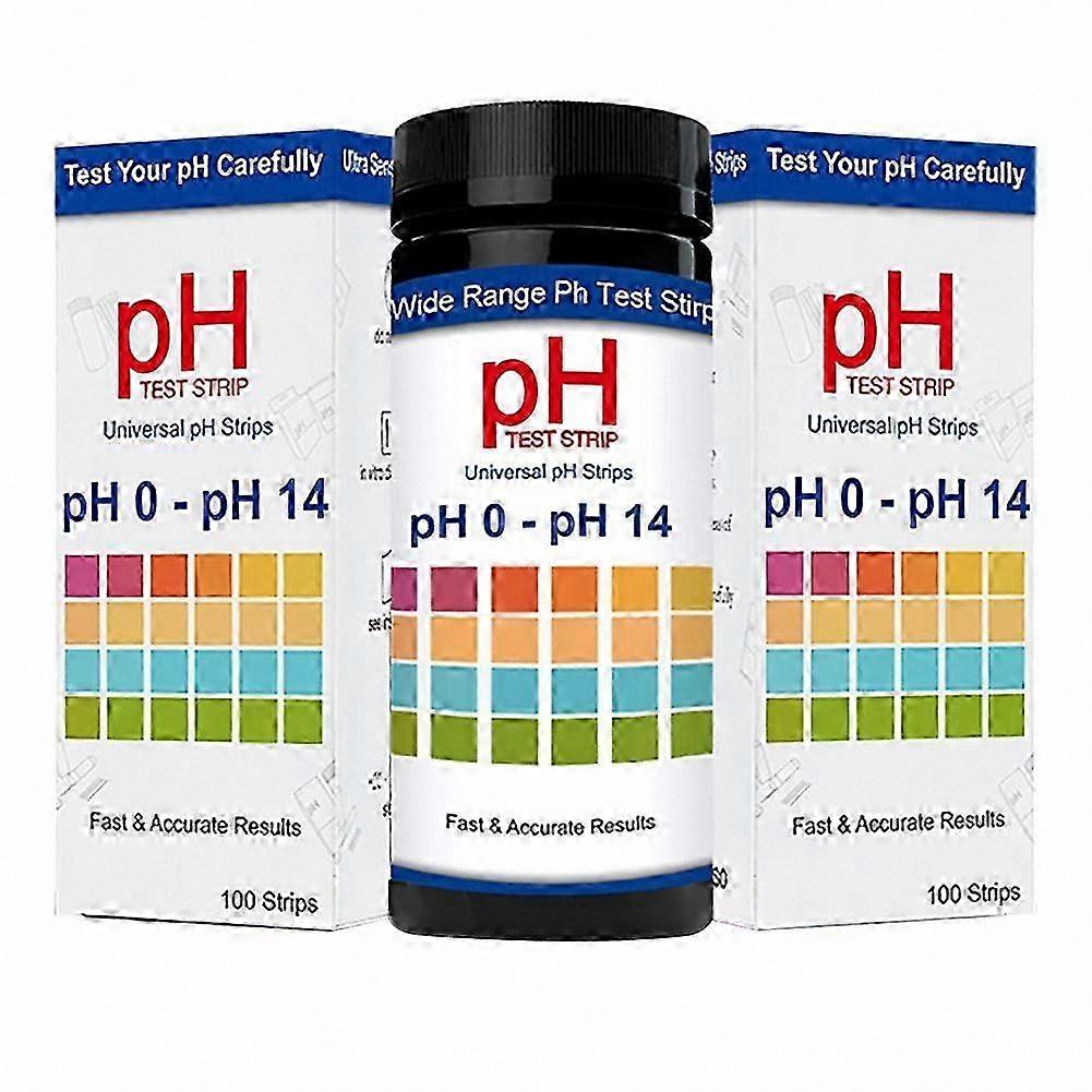 100Pcs Universal pH Test Strips, Full Range 0-14, Fast & Accurate Water Testing