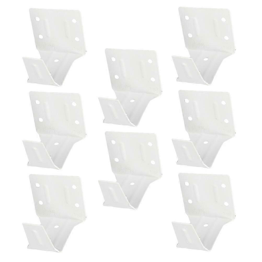8pcs White Iron Window Shade Brackets for Blinds with Easy Installation and Hardware