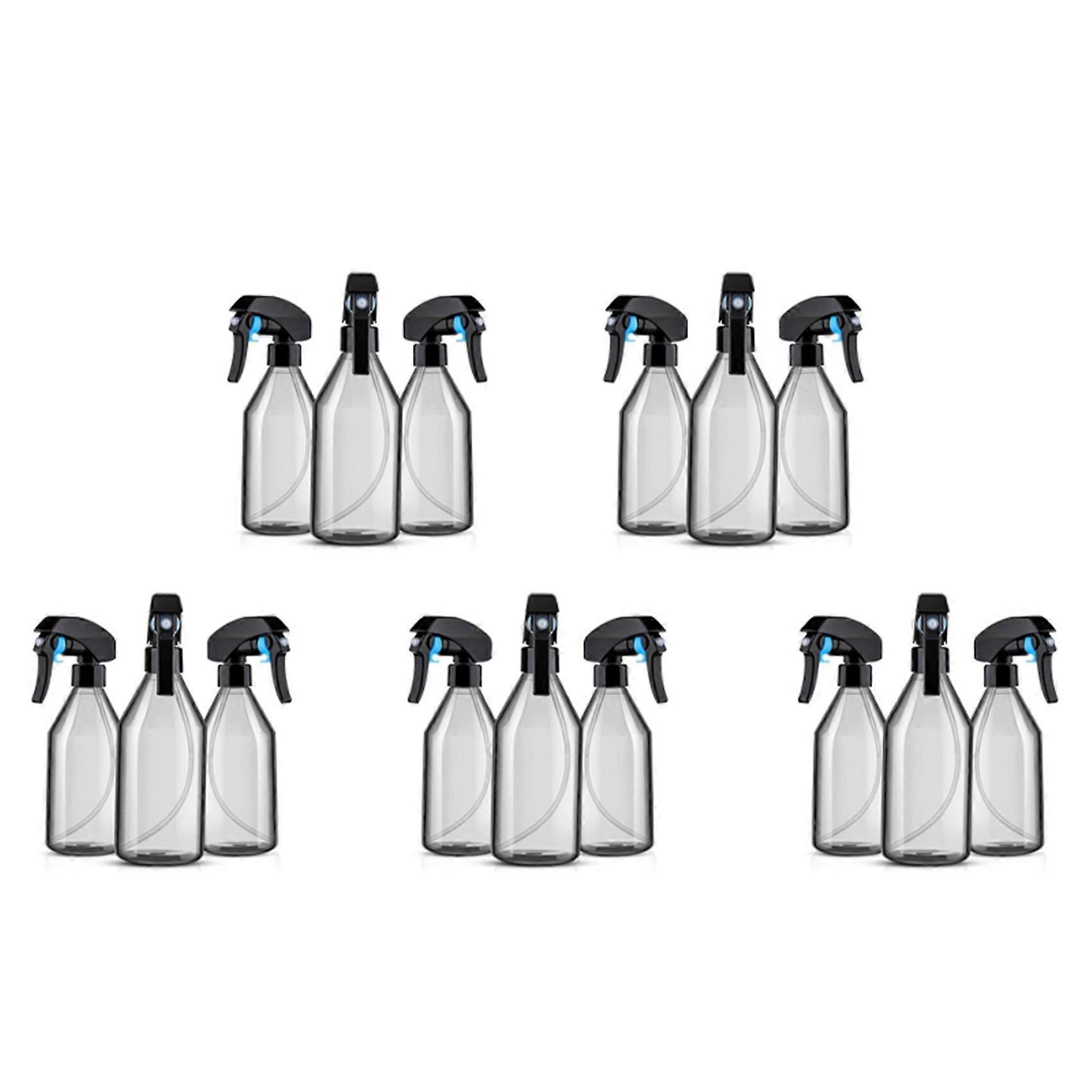 Plastic Spray Bottles for Cleaning Solutions,10OZ Reusable Empty Container with Durable Black Trigger Sprayer, 15Pack