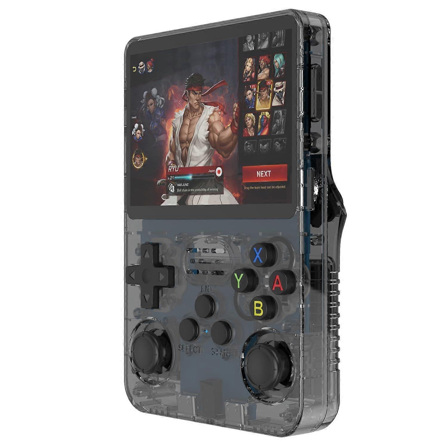 Retro Handheld Game Console 5000+ Games 3.5' IPS Screen Linux Dual System 20+ Emulators Black