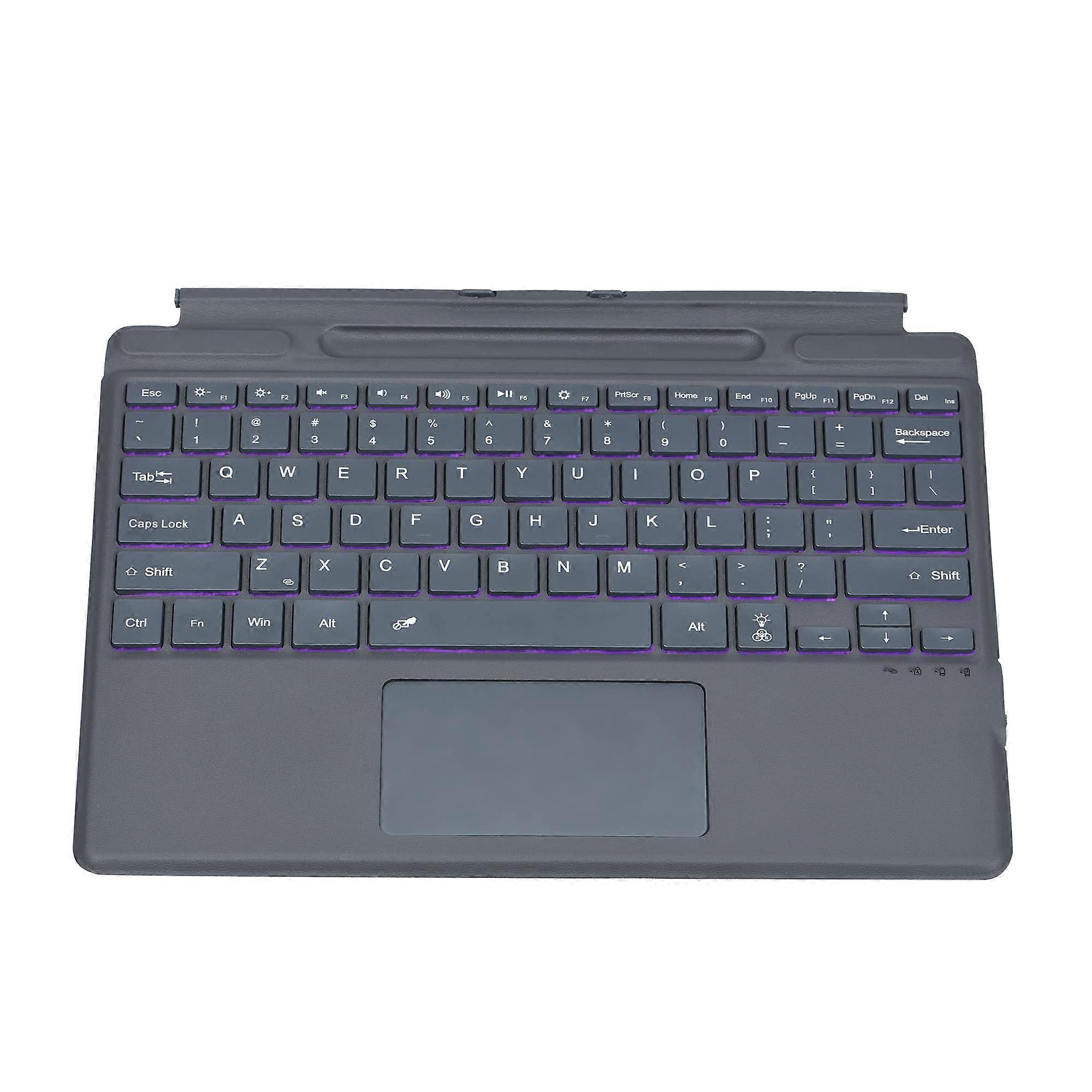 Backlit Bluetooth 5.0 Keyboard with PU Leather and TypeC Charging for Microsoft Surface Pro 8/X