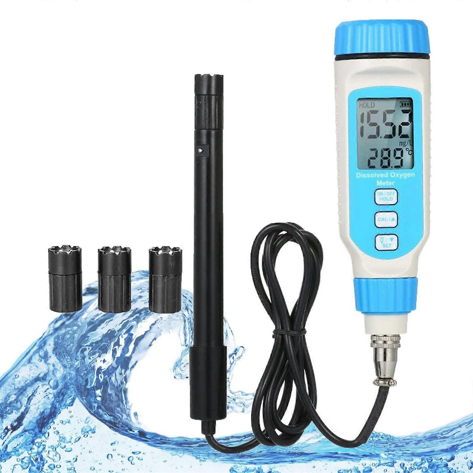 Digital Dissolved Oxygen Meter with Fast DO Measurement and Temp Compensation for Aquaculture, Pools