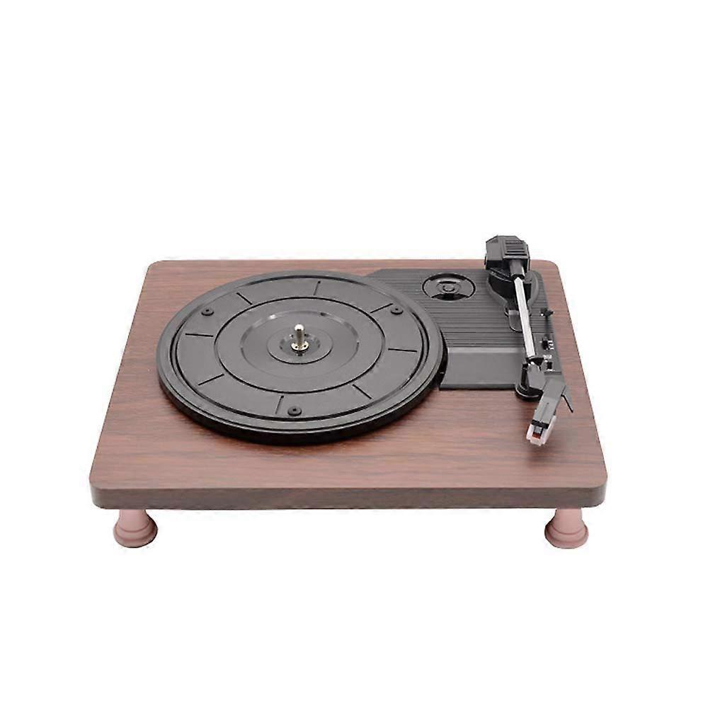 ThreeSpeed Vinyl Record Player with Ruby Pickup, Compact Stereo Turntable 30x25x10cm