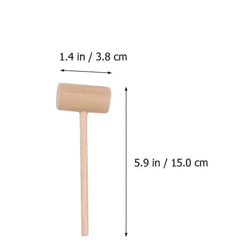 Wooden Hammer Mini Cake Hammers for Pounding 20Pcs Solid Mallet Toys