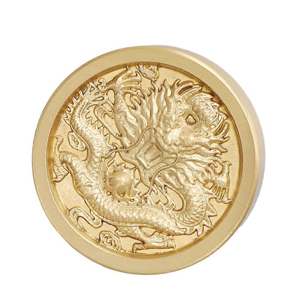 Calligraphy Paperweight Brass for Decoration Round Shape Letterweight