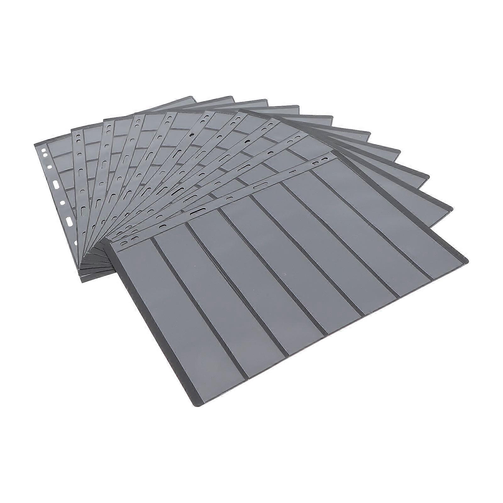 Black Plastic Stamp Album for Stamp Rows Pages 10Pcs
