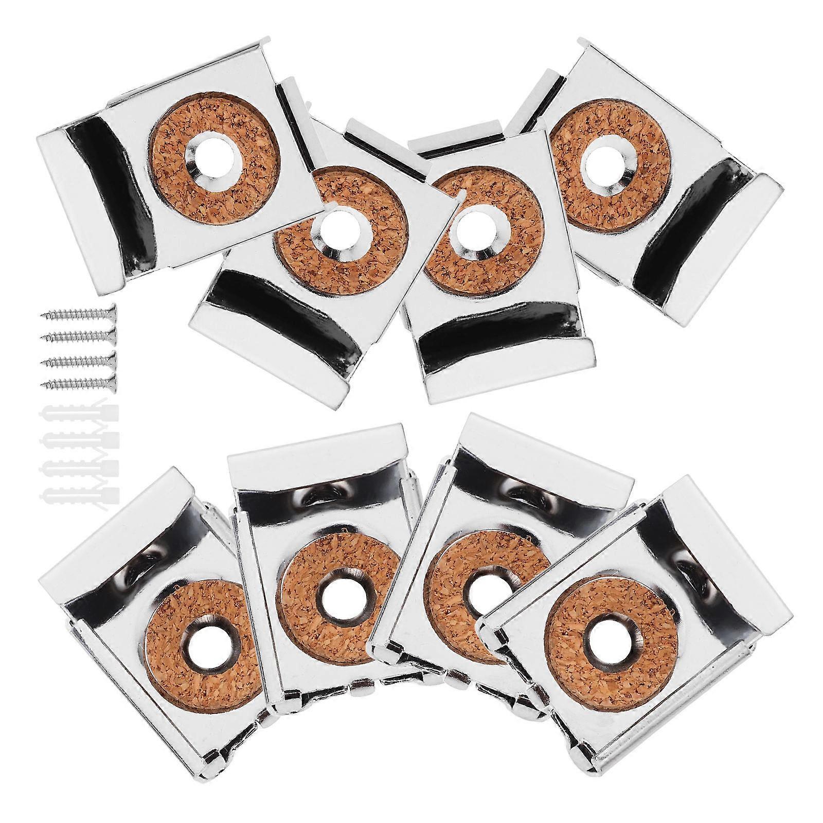 Mirror Mounting Brackets Iron Frameless Mirror Clip for Wall Mounting 8Pcs