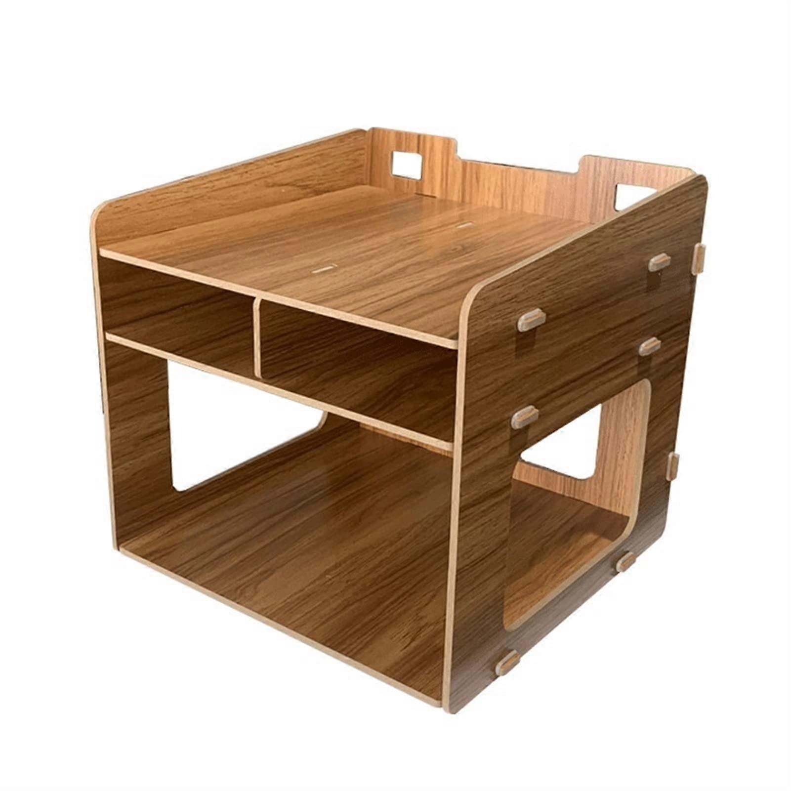 Printer Stand with Storage, Compact Desktop Shelf for Home and Small Office Organization